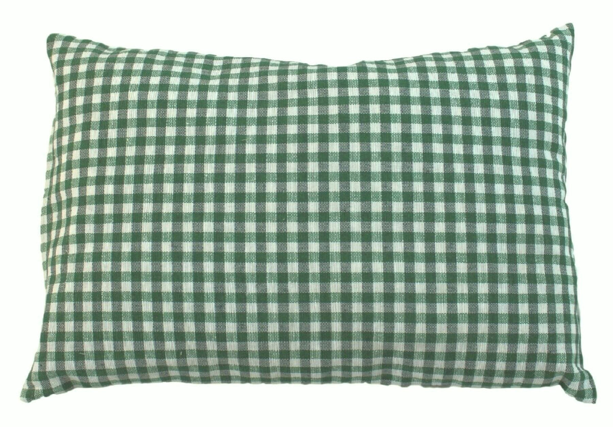 Zirbenkissen grün kariert befüllt mit Zirbenspänen aus 100% Alpen Zirbenholz 30x20 cm (Karo)