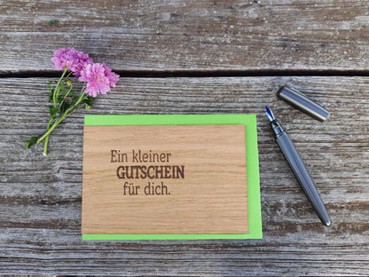 Holzgrußkarte - Spruchkarte - 100% handmade in Österreich - Postkarte Glückwunschkarte Geschenkkarte Grußkarte Klappkarte Karte Einladung