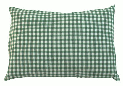 Zirbenkissen grün kariert befüllt mit Zirbenspänen aus 100% Alpen Zirbenholz 30x20 cm (Karo)