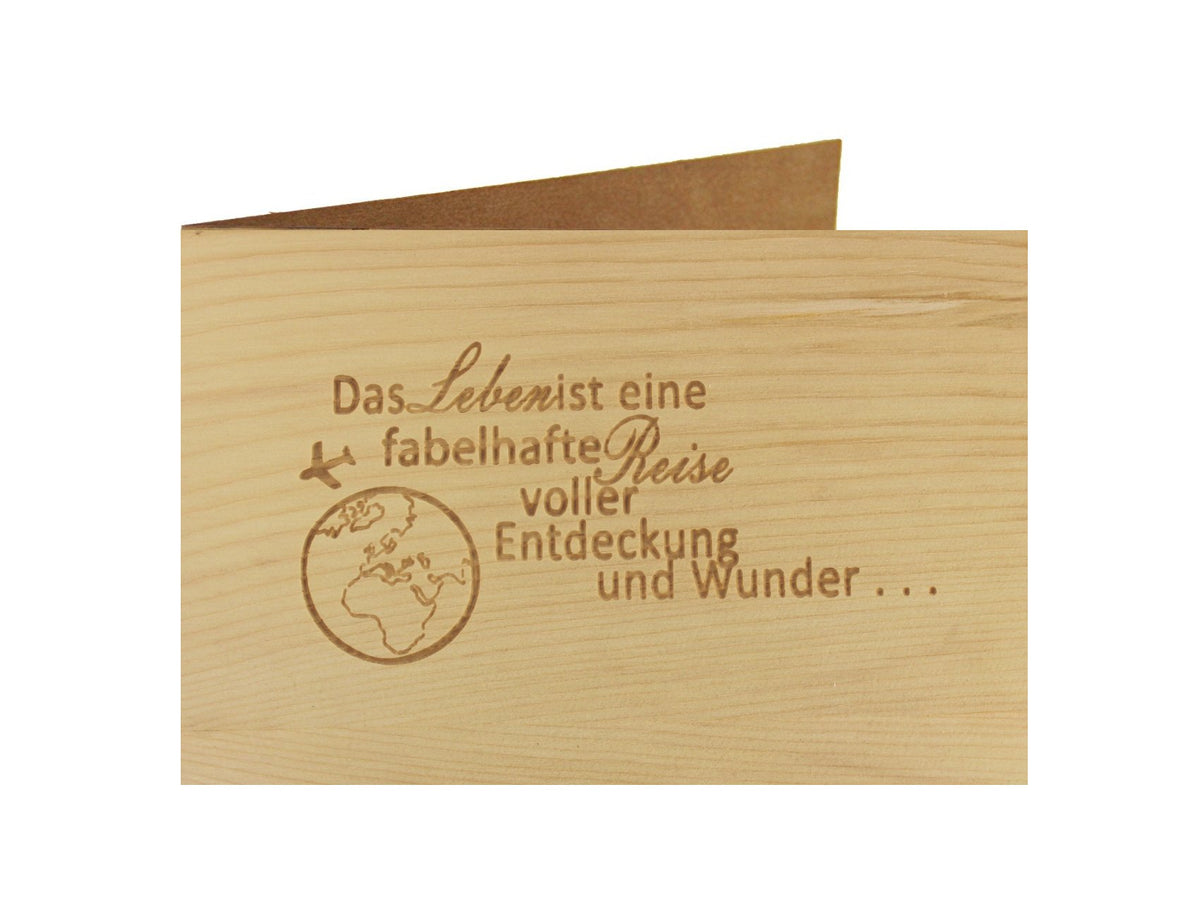 Holzgrußkarte - Spruchkarte - 100% handmade in Österreich - Postkarte Glückwunschkarte Geschenkkarte Grußkarte Klappkarte Karte Einladung