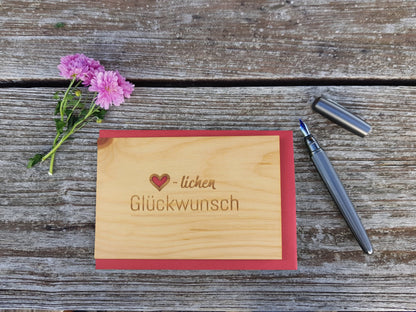 Holzgrußkarte - Geburtstagskarte - 100% handmade in Österreich - Postkarte Glückwunschkarte Geschenkkarte Grußkarte Klappkarte Karte Einladung, Motiv:40 GEBURTSTAG EICHE