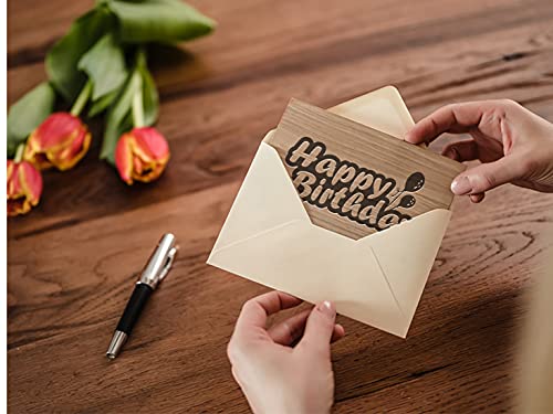 Geburtstagskarte aus Holz - Happy Birthday - 100% handmade in Österreich - Holzgrußkarte, Postkarte, Geschenkkarte, Grußkarte, Klappkarte, Karte, Einladung