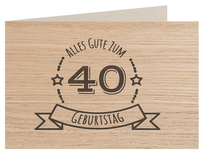 Holzgrußkarte - Geburtstagskarte - 100% handmade in Österreich - Postkarte Glückwunschkarte Geschenkkarte Grußkarte Klappkarte Karte Einladung