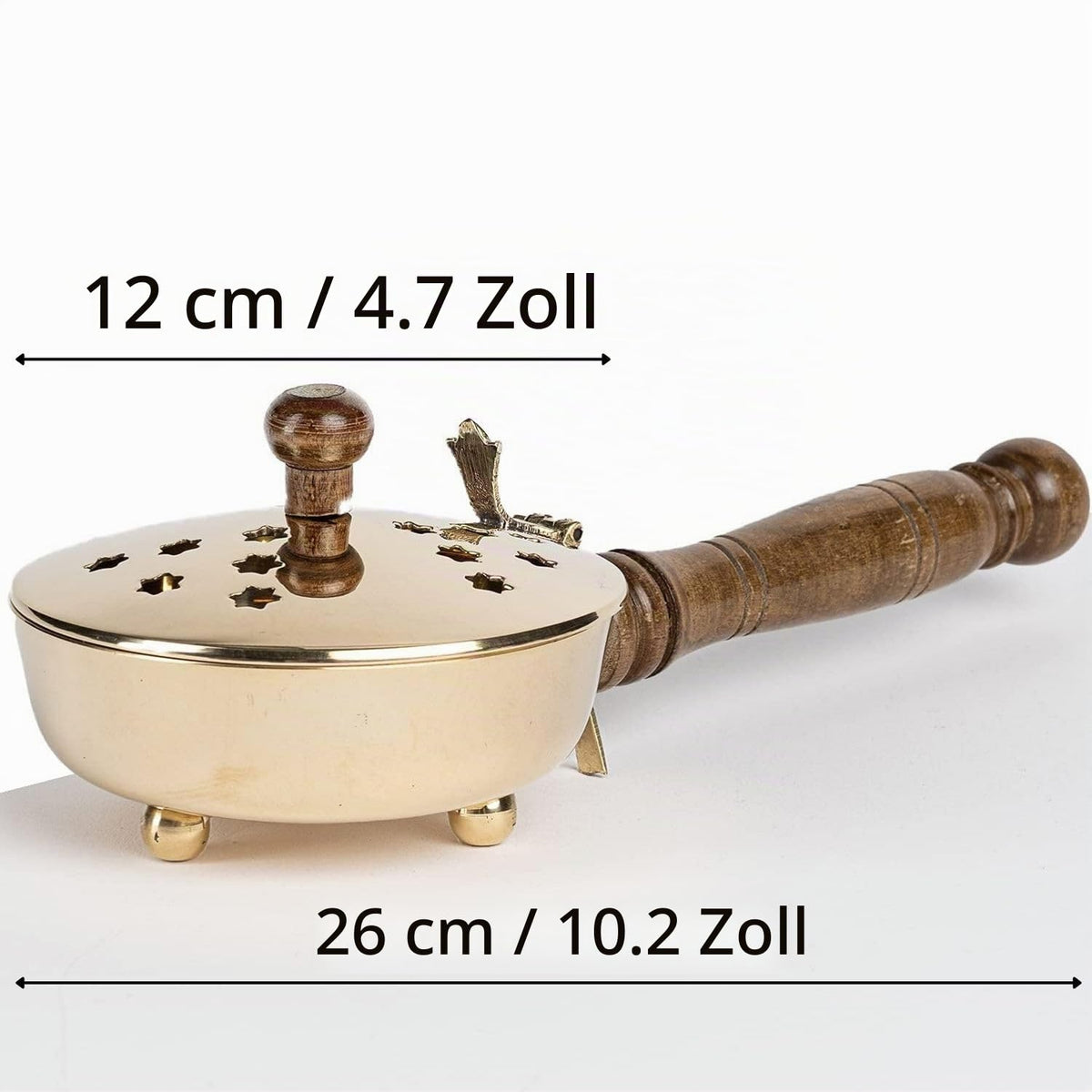 Räucherpfanne Set 6 teilig - Räuchergefäß zum Räuchern von Weihrauch, Harzen, inkl. Weihrauch, Räucherkohle, Räuchersand, Räucherzange