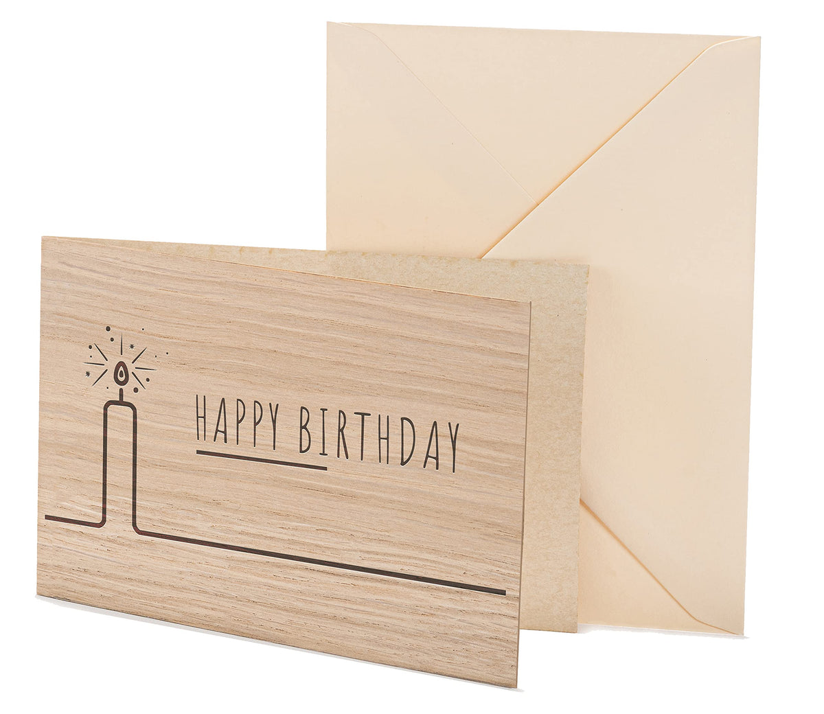Geburtstagskarte aus Holz - Happy Birthday - 100% handmade in Österreich - Postkarte, Geschenkkarte, Grußkarte, Klappkarte, Karte, Einladung