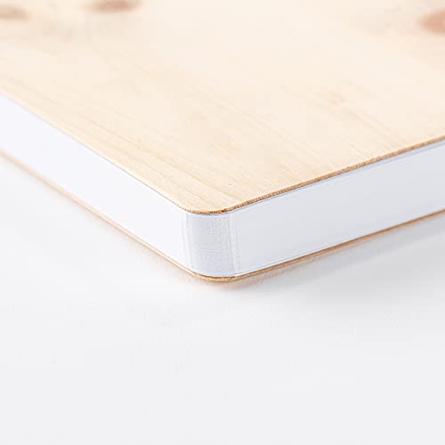 Notizbuch mit Holz Cover in A5 - BAUM DES LEBENS - Echtholz Notebook zum Reinschreiben Holzeinband 192 blanko Seiten 90g