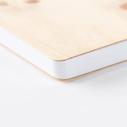 Notizbuch mit Holz Cover in A5 - BAUM DES LEBENS - Echtholz Notebook zum Reinschreiben Holzeinband 192 blanko Seiten 90g