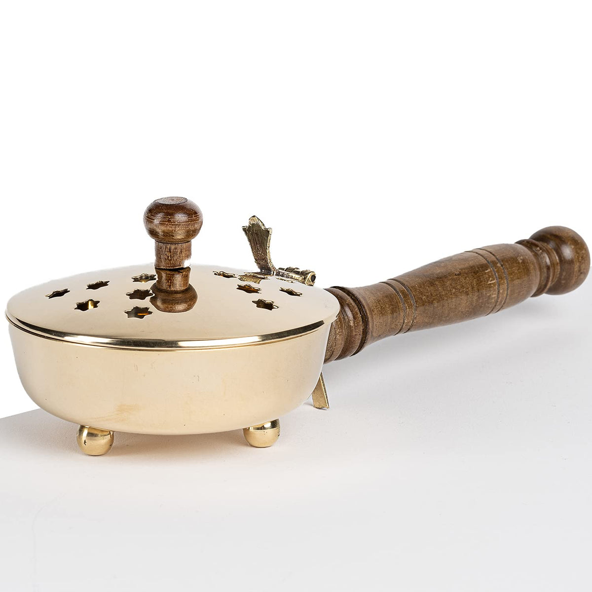 Räucherpfanne Set 6 teilig - Räuchergefäß zum Räuchern von Weihrauch, Harzen, inkl. Weihrauch, Räucherkohle, Räuchersand, Räucherzange