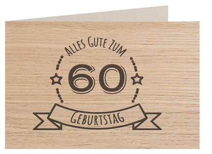 Holzgrußkarte - Geburtstagskarte - 100% handmade in Österreich - Postkarte Glückwunschkarte Geschenkkarte Grußkarte Klappkarte Karte Einladung
