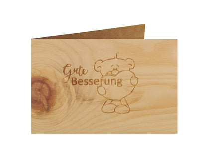 Holzgrußkarte - Spruchkarte - 100% handmade in Österreich - Postkarte Glückwunschkarte Geschenkkarte Grußkarte Klappkarte Karte Einladung
