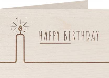 Geburtstagskarte aus Holz - Happy Birthday - 100% handmade in Österreich - Postkarte, Geschenkkarte, Grußkarte, Klappkarte, Karte, Einladung
