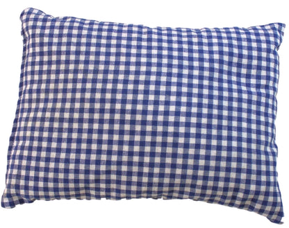 Zirbenkissen blau kariert befüllt mit Zirbenflocken aus Zirbenholz 30x20 cm (Karo)