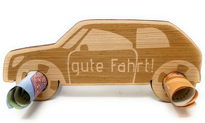 Geschenk zum Führerschein · Tankgutschein · originelle Geldgeschenke Geschenke zum neuen Auto · Geschenke aus Zirbenholz · Führerschein Geschenk