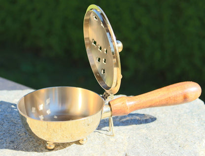 Räucherpfanne Set 5 teilig Räuchergefäß zum Räuchern von Weihrauch, Harzen, inkl. Weihrauch, Räucherkohle, Räuchersand, Räucherzange