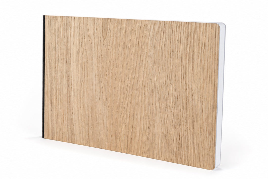 Holzbuch ohne Gravur – Echtholzeinband zum Selbstgravieren – A4 quer