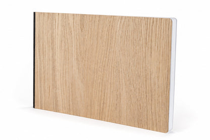 Holzbuch ohne Gravur – Echtholzeinband zum Selbstgravieren – A4 quer