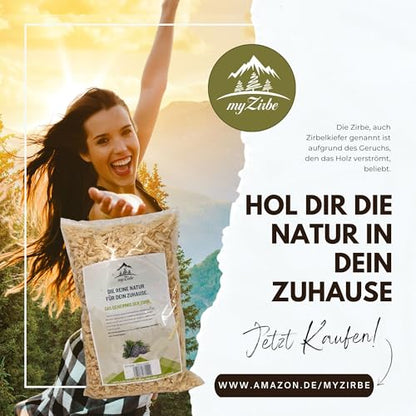 Zirbenspäne, Zirbenflocken 7 Liter, Zirbenkissen Füllung aus Zirbenholz zum Nachfüllen