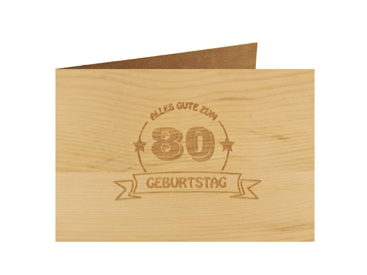 Holzgrußkarte - Geburtstagskarte - 100% handmade in Österreich - Postkarte Glückwunschkarte Geschenkkarte Grußkarte Klappkarte Karte Einladung