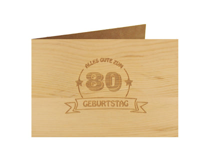 Holzgrußkarte - Geburtstagskarte - 100% handmade in Österreich - Postkarte Glückwunschkarte Geschenkkarte Grußkarte Klappkarte Karte Einladung