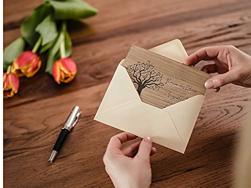 Holzkarte Baum des Lebens - 100% handmade in Österreich - Postkarte, Geschenkkarte, Grußkarte, Klappkarte, Einladung