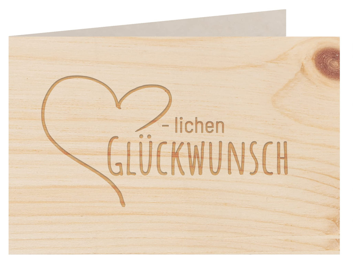 Holzgrußkarte - Geburtstagskarte - 100% handmade in Österreich - Postkarte Glückwunschkarte Geschenkkarte Grußkarte Klappkarte Karte Einladung