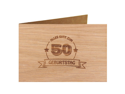 Holzgrußkarte - Geburtstagskarte - 100% handmade in Österreich - Postkarte Glückwunschkarte Geschenkkarte Grußkarte Klappkarte Karte Einladung