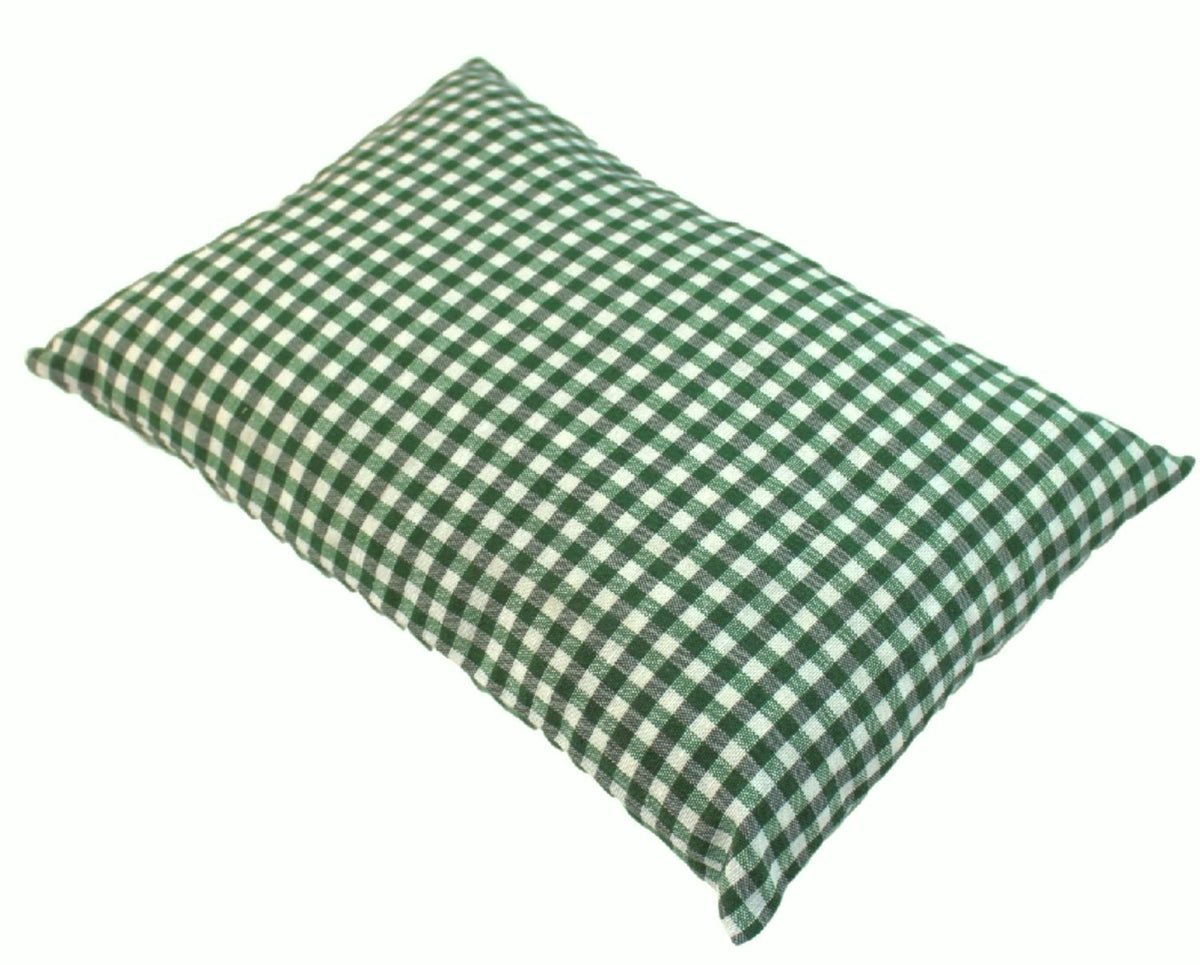 Zirbenkissen grün kariert befüllt mit Zirbenspänen aus 100% Alpen Zirbenholz 30x20 cm (Karo)