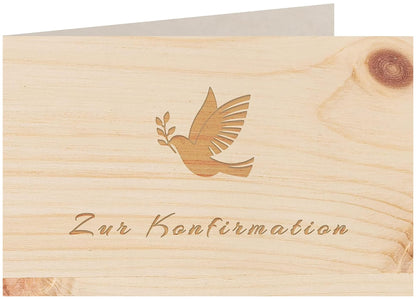 Holzkarte - Zur Konfirmation - 100% handmade in Österreich - Postkarte, Geschenkkarte, Grußkarte, Klappkarte, Karte, Einladung